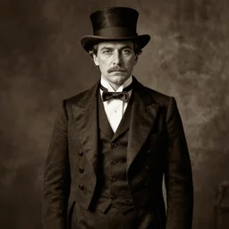 photorealistic sepia portrait of a 1 9 2 0 s era male magician, well dressed in his mid - thirties, long - tailed tuxedo coat, atmospheric lighting, not wearing a hat, dark, brooding, painted, intricate, ultra detailed, well composed, best on artstation, cgsociety, epic, stunning, gorgeous, intricate detail, much wow, masterpiece, cinematic aesthetic octane render, 8 k hd resolution, by zdizslaw beksinski