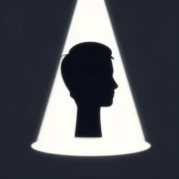 a wandering mind, spotlight of attention, logo without text, stylized vector icon, transparent background victo ngai, kilian eng, trending on artstation, minimalist