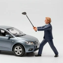 5 0 mm colour photograph of geert wilders attacking and wrecking a car with golf club in amsterdam while angry mob is shouting, fire, smoke, atmospheric lighting, by joel meyerowitz, by saul leiter