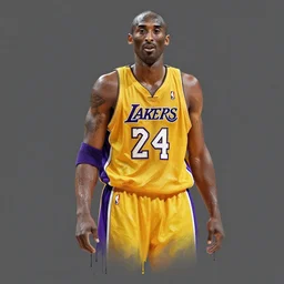 a matte painting of kobe bryant, drip, stylish, paint pour, by sachin teng