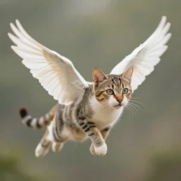 flying cats with wings