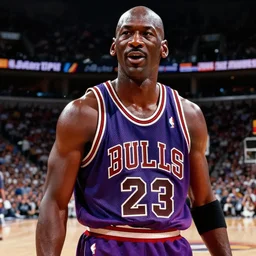 environmental portrait of Michael Jordan at a basketball stadium, NBA Finals, concept art by Craig Mullins, masterpiece, highly detailed and ultra realistic, trending on artstation