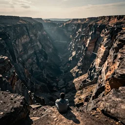 acrophobia view looking down the edge of satan's pit