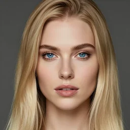 woman with long blonde hair and blue eyes by stanley artgem lau, highly detailed, artstation trending, perfect face, straight hair 8k