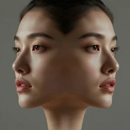 hight focus of a wonderful sweet wonderful symmetrical profile portrait of a lady with a clear skin, with a perfect lips, daz, emotional, new concept art, new interpretation of portrait, new era, digital art, fine art, dramatic light, cinematic, expressive, artstation, octane render 8 k s 1
