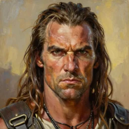portrait of scatman crothers as a threatening warlord character in mad max 2 : the road warrior, film still, detailed realism face in painting, detailed beautiful portrait, oil painting masterpiece, 8 k resolution, smooth, sharp focus, trending on artstation, by rembrandt