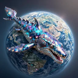 hyperrealistic very intricate pearlescent leviathan swallowing the earth digital painting concept art salvador dali james white cinematic soft glow lighting high angle hd 8k sharp shallow depth of field