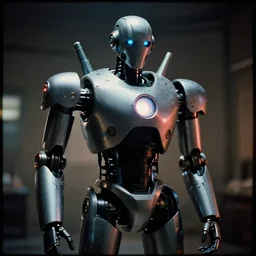 i'm just a man who needed someone, and somewhere to hide,, cybertronic robot, cinematic, volumetric lighting, f 8 apeture, eastman 5 3 8 4 film,