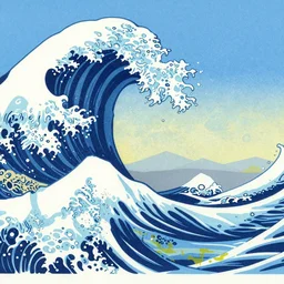risograph grainy drawing vintage sci - fi ocean waves, satoshi kon color palette, kodak, natural colors, codex seraphinianus painting by moebius and satoshi kon and dirk dzimirsky