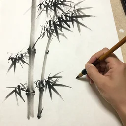 bamboo, zen brush drawing