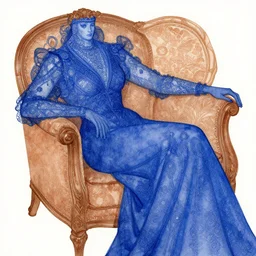 a hiper intricate watercolor of a beatiful living in ultramarine and burnt sienna colors, extremely detailed, sharp focus, wide view, smooth, elegant, digital illustration, colorfull, by william turner art, by greg rutowski