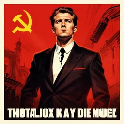 techno music, soviet propaganda poster art