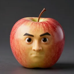 professional photo of apple with harry potter face