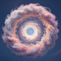 magical cloud vortex, symmetric, spiral, volumetric clouds, vibrant realflow simulation rendered in octane
