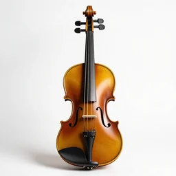 ivory violin, photorealistic, isolated on a pure white background, centered, entire object in frame, sharp focus, soft studio lighting