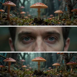 beautiful three point perspective film still of ego death scene in psilocybe meets matrix, extreme closeup portrait in style of frontiers in miniature mercury photography fashion architectural art studio edition, portrait, eye contact, tilt shift machine code style scene background, soft lighting, kodak portra 4 0 0, 8 k, macro, cinematic style by emmanuel lubezki