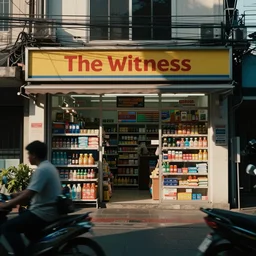 a background of convenient store on bangkok street photography created for the short film the witness, directed by alberto mielgo for netflix
