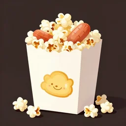 popcorn with sausages