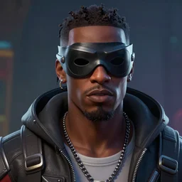 close - up shot of the rapper ski mask the slump god as a fortnite skin, au naturel, hyper detailed, digital art, trending in artstation, cinematic lighting, studio quality, smooth render, unreal engine 5 rendered, octane rendered