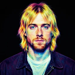 kurt cobain dayglo portrait