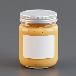3d peanut butter jar render blender