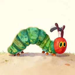 a breakup, very sad, style of the hungry caterpillar