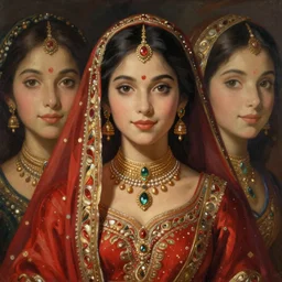 portrait of a glamour model in traditional indian garb, wide angle, stunning, painting by sargent and leyendecker, studio ghibli fantasy close - up shot asymmetrical intricate elegant matte painting illustration hearthstone, by greg rutkowski by greg tocchini by james gilleard