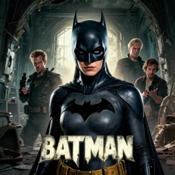 batgirl in an abandoned house, shoulder high shot, intense, epic cinematic hyperrealism masterpiece, whimsical, realistic poster with shaded lighting by craig mallismo, artgerm, jeremy lipkin and michael garmash and hans zatzka, unreal engine, radiant light, detailed and complex environment, digital art, art station trends