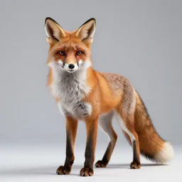 full length beautiful fox girl, studio shot, professional photographer, many details, super realistic, high quality, 8 k