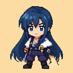 luneth from final fantasy 3, pixel art, portrait, pixel art final fantasy style, in the style of final fantasy, pfp,
