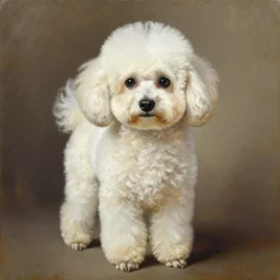 the royal poodle portrait by greg hildebrant fancy baroque regal puppy oil painting high quality award winning