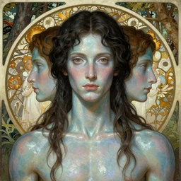symmetry portrait of dark - haired fae prince, renaissance, glass skin, forest background, intricate, elegant, highly detailed, digital painting, artstation, concept art, smooth, sharp focus, illustration, art by artgerm and greg rutkowski and fra angelico and alphons mucha