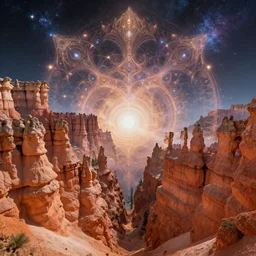 Fantastic artwork made with bryce 3d | realistic render | fantasy | omnious intricate ornated | polished | 4k 8k gigapixel resolution | clean and sharp | magical ethereal cosmic atmospheric ornated meaningful spiritual space slightly surreal. By visionary artist cameron gray. Fractalgeometric,  Organic, futurism, visionary art, divine, nature, harmony, balance, rendered in visions of chaos