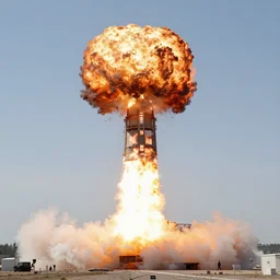centered action photography shot of extremely detailed hyper realistic thermonuclear bomb explosion in a city, professional film photography, 8 k, cinematic framing, cinematic lighting