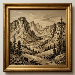 a illustration fantasy wood frame engraving with extreme intrincate details, gold border highly detail ornaments art by fantasy style, centered, facing shot, leaves, flowers, skulls and intertwined vines