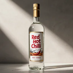red hot chilli vodka bottle