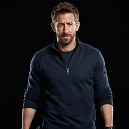 ryan reynolds is sam fisher from splinter cell, black background, hyperdetailed, artstation, cgsociety, 8 k