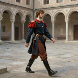 an biomechanical palace guard walking through the byzantine courtyard by anders zorn, wonderful, mandelbulb, dynamic, masterpiece by greg rutkowski, beautiful cinematic light, by greg manchess, jessica rossier