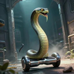 Snake from Metal gear solid V sneaking through a building while standing on a hoverboard, HDR, 8k, trending on artstation