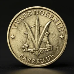a coin from Vvardenfell, ultra realistic, highly detailed, 4k quality photo