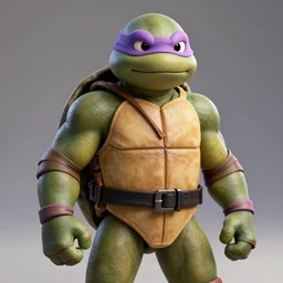 donatello from the teenage mutant ninja turtles, 1 9 9 0 s, friendly, high detailed, moonray render