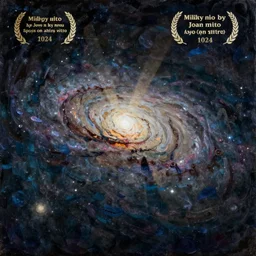 milky way galaxy by joan miro, oil painting, dramatic lighting