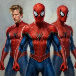 a highly detailed painterly painting of skyrim peter parker, by james gurney, greg rutkowski, by craig mullins, spiderman