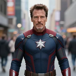 portrait cosplay Christopher Walken asa Marvel Superhero in Avengers movie, photography 4k, ultra wide, f1.8 anamorphic, bokeh, 4k,