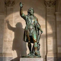 Une statue monumentale en plein-pied de Gandalf, bronze poli, fonte à la cire perdue, Collection du Musée du Louvre