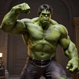 mark ruffalo the hulk flexing his muscles, cinematic volumetric lighting f 8 aperture cinematic eastman 5 3 8 4 film photorealistic by greg rutkowski by stanley artgerm by alphonse mucha