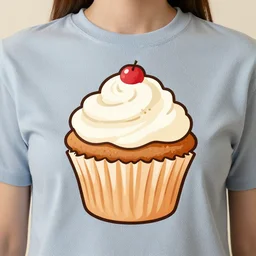 toon cupcake on shirt