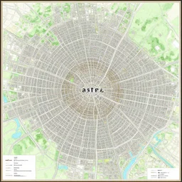 a detailed illustration of a map of a city named astra