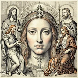 disasterpiece experience disciples holy estrangement, by Edgar Maxence and Ross Tran and Michael Whelan and Da Vinci and Caravaggio and J.M.W Turner, metal watercolor intricate line drawings, sacred covenant, mixed techniques, detailed and beautiful face4k resolution