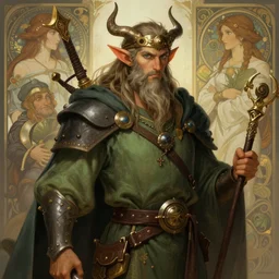 gnome druid, highly detailed, digital painting, artstation, sharp focus, illustration, art by tan zi and ayanamikodon and alphonse mucha and wlop
